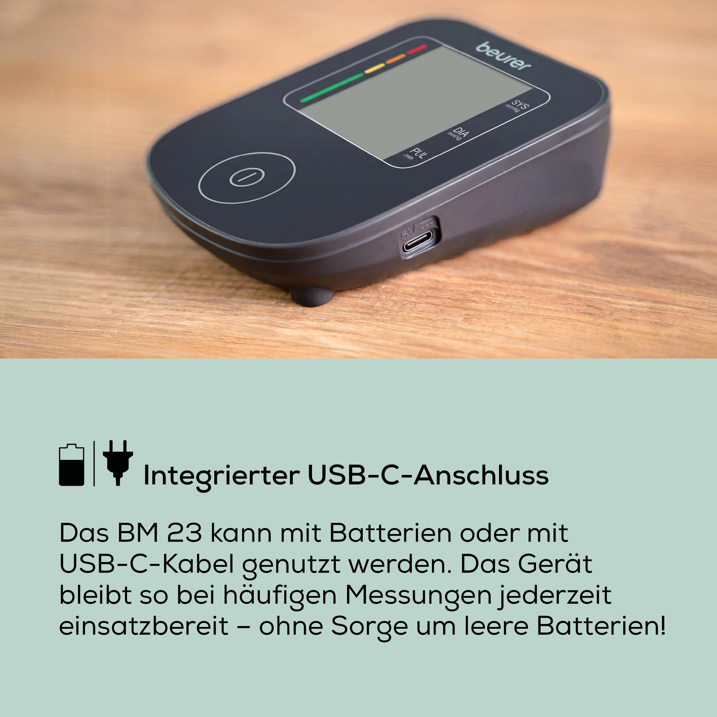BEURER 610.15 BM 23 Limited Edition Blutdruckmessgerät (Netz-/Batteriebetrieb, Messung am Oberarm, von 22-42 cm)