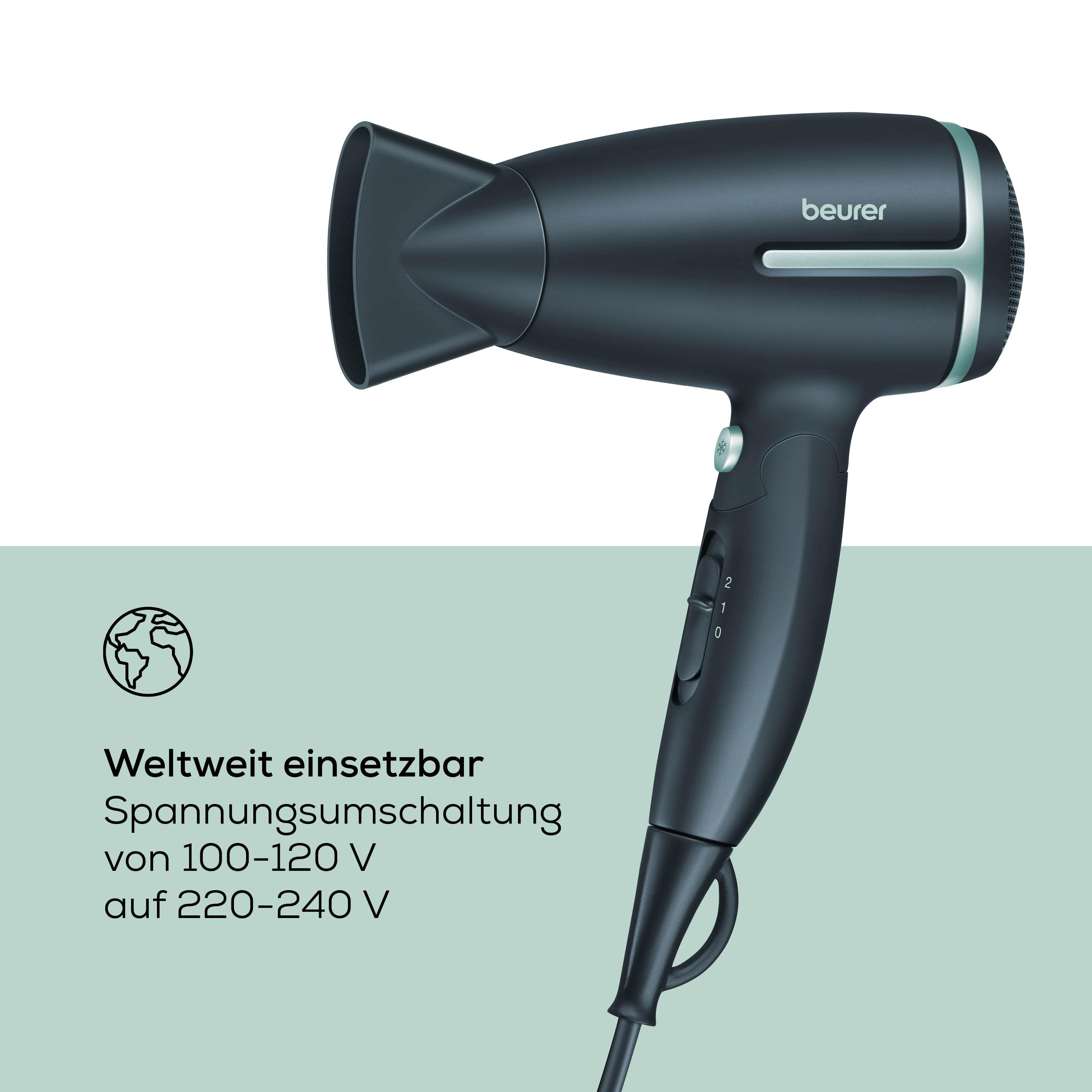 BEURER 107.16 HC 25 Limited Edition Reisehaartrockner Schwarz (1600 Watt)
