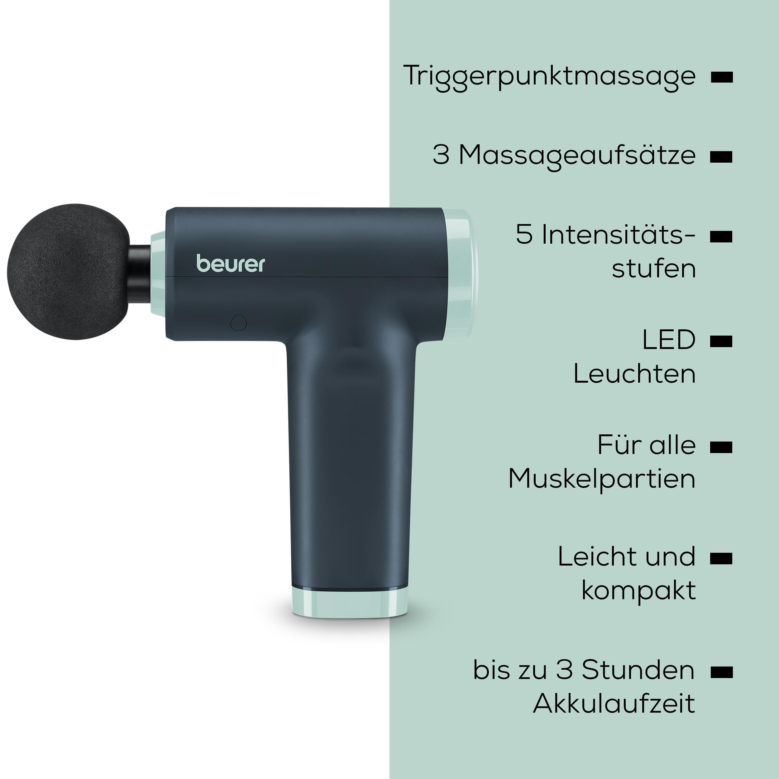 BEURER 107.13 MG 89 Limited Edition Massagegun, mit 3 Aufsätzen, Schwarz