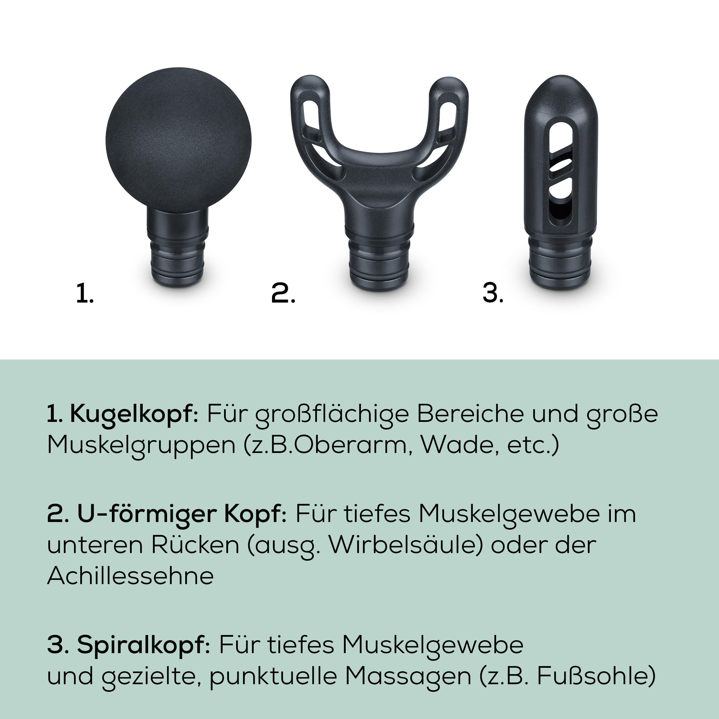 BEURER 107.13 MG 89 Limited Edition Massagegun, mit 3 Aufsätzen, Schwarz