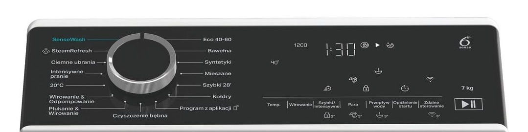 Pralka WHIRLPOOL TW721WBCVSWPL 7kg 1200 obr. HomeWhiz FreshCare Biały