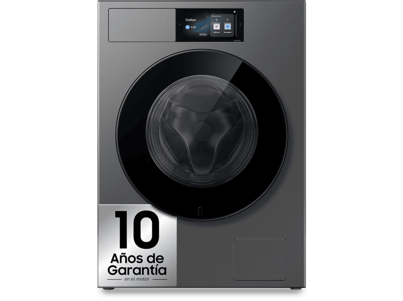 Lavadora carga frontal - Samsung Bespoke AI WF90H09C4ST2, 9 kg, 1400 rpm, 23 programas, Autodosificación, Wifi, Grafito