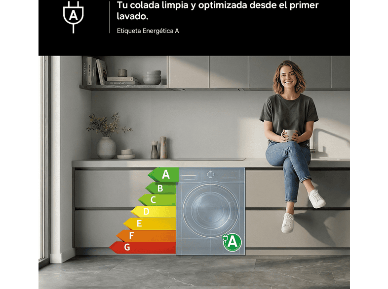 Lavadora Samsung Ww90fg3m05twec 9Kg A 1400Rpm Motor Inverter – imagen 3
