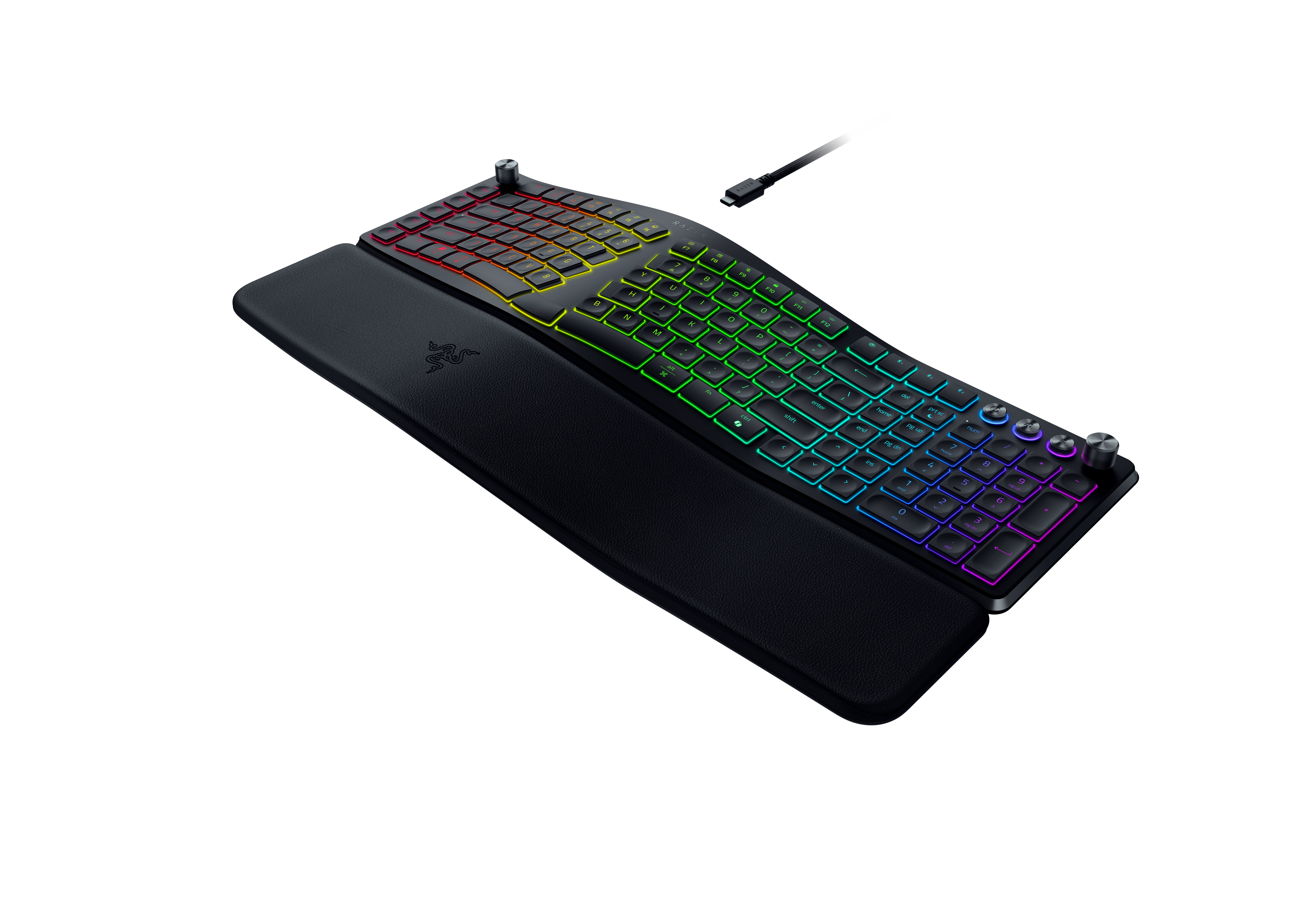 RAZER Pro Type Ergo, Tastatur, Scissor, Razer Membrane Switch, Kabelgebunden, kabellos, Schwarz 