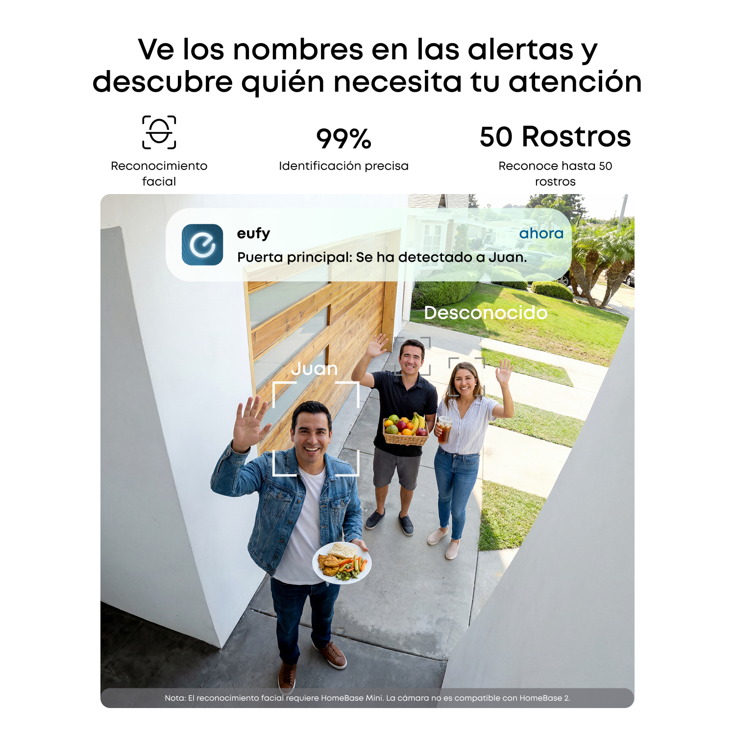 Cámara de vigilancia IP - Eufy C36 Outdoor, 2K, Función de visión nocturna, Blanco