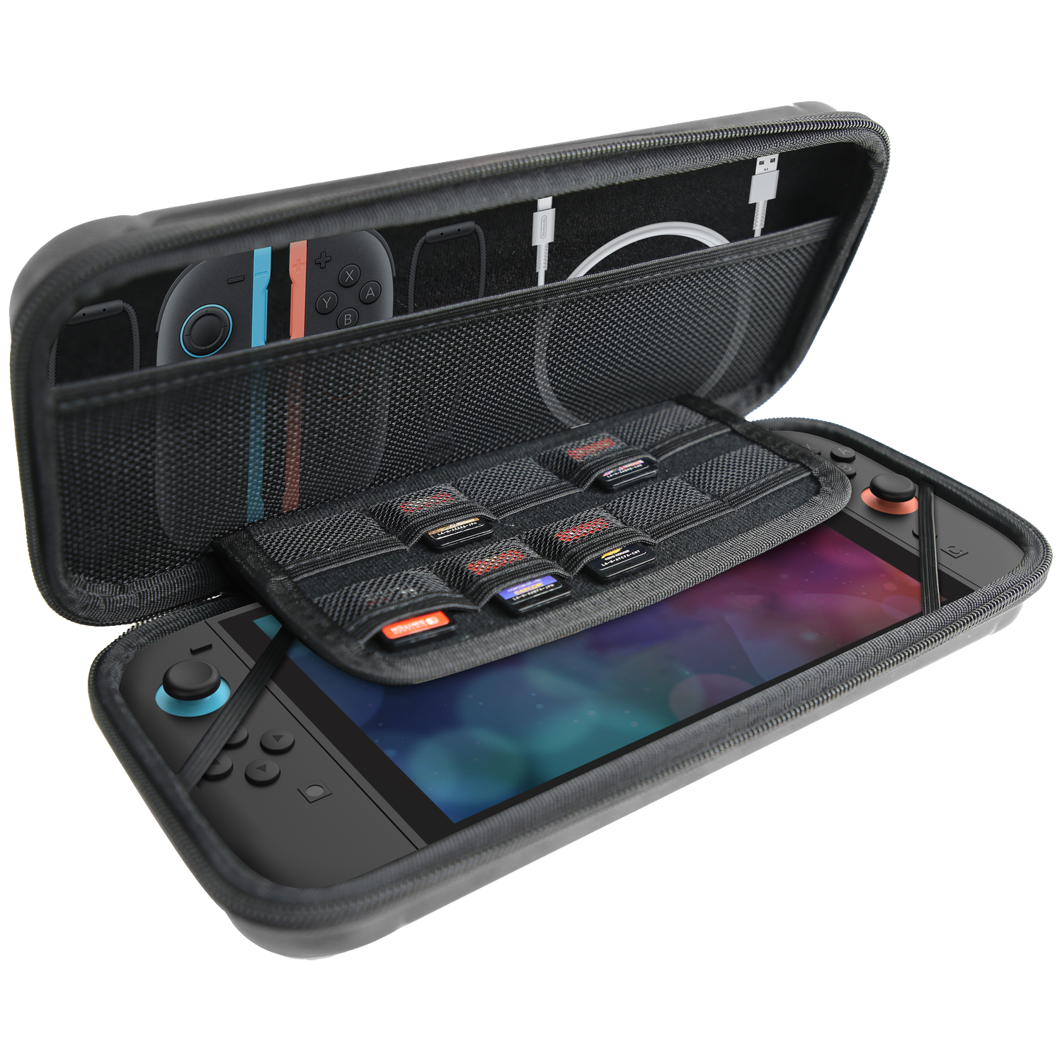 ISY Ic-5028-bk Zwart Opbergtas Voor Switch 2