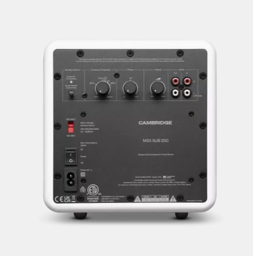 CAMBRIDGE MSX Sub 200 Aktiv-Subwoofer 200 Watt, Mattweiß