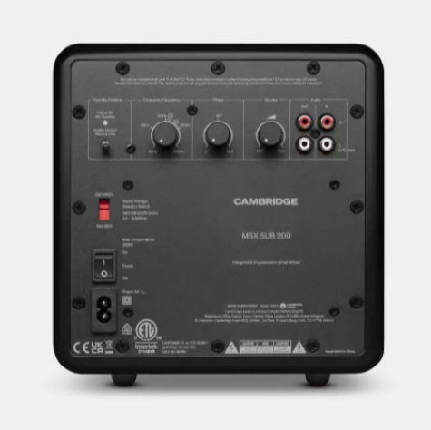 CAMBRIDGE MSX Sub 200 Aktiv-Subwoofer 200 Watt, Mattschwarz