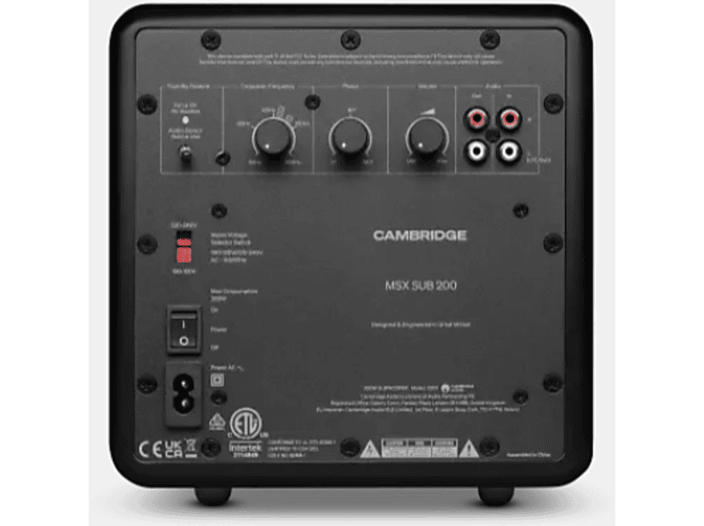 Cambridge MSX Sub 200 Aktiv-Subwoofer 200 Watt, Mattschwarz — Foto 3 von 3
