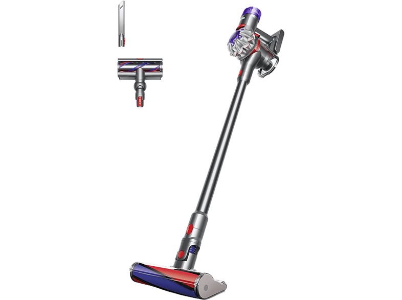 Aspirador escoba - Dyson V8™ Absolute, Potencia succión 130 AW, Autonomía 40 min, Ligera, Accesorios, Hogares con mascota, Níquel