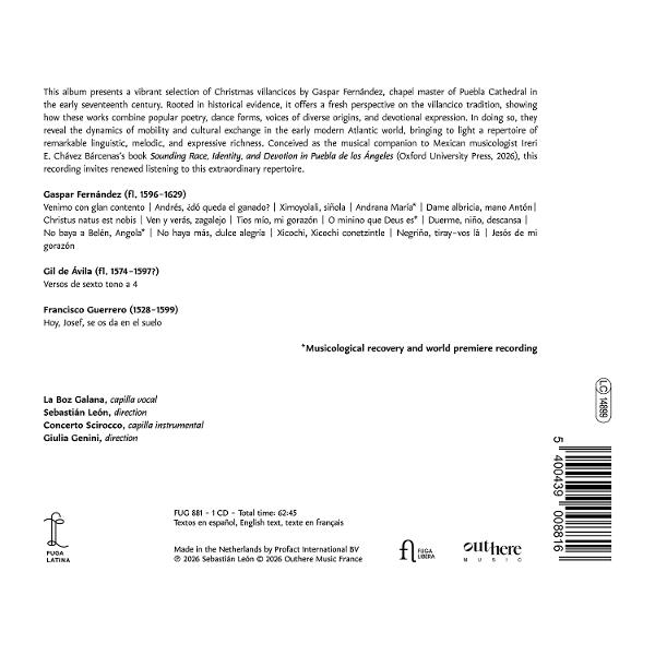 Rückseite einer Musik-CD mit schwarz-weißem Text, Trackliste und Barcode.