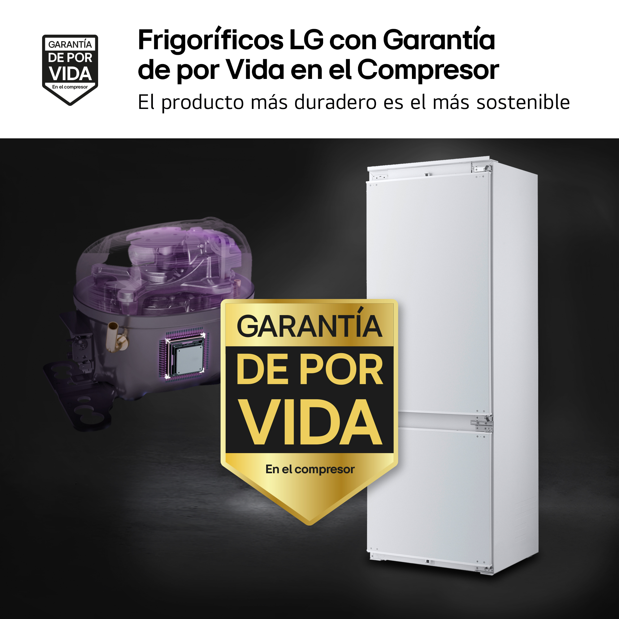 Frigoríficos LG con Garantía de por Vida en el Compresor El producto más duradero es el más sostenible