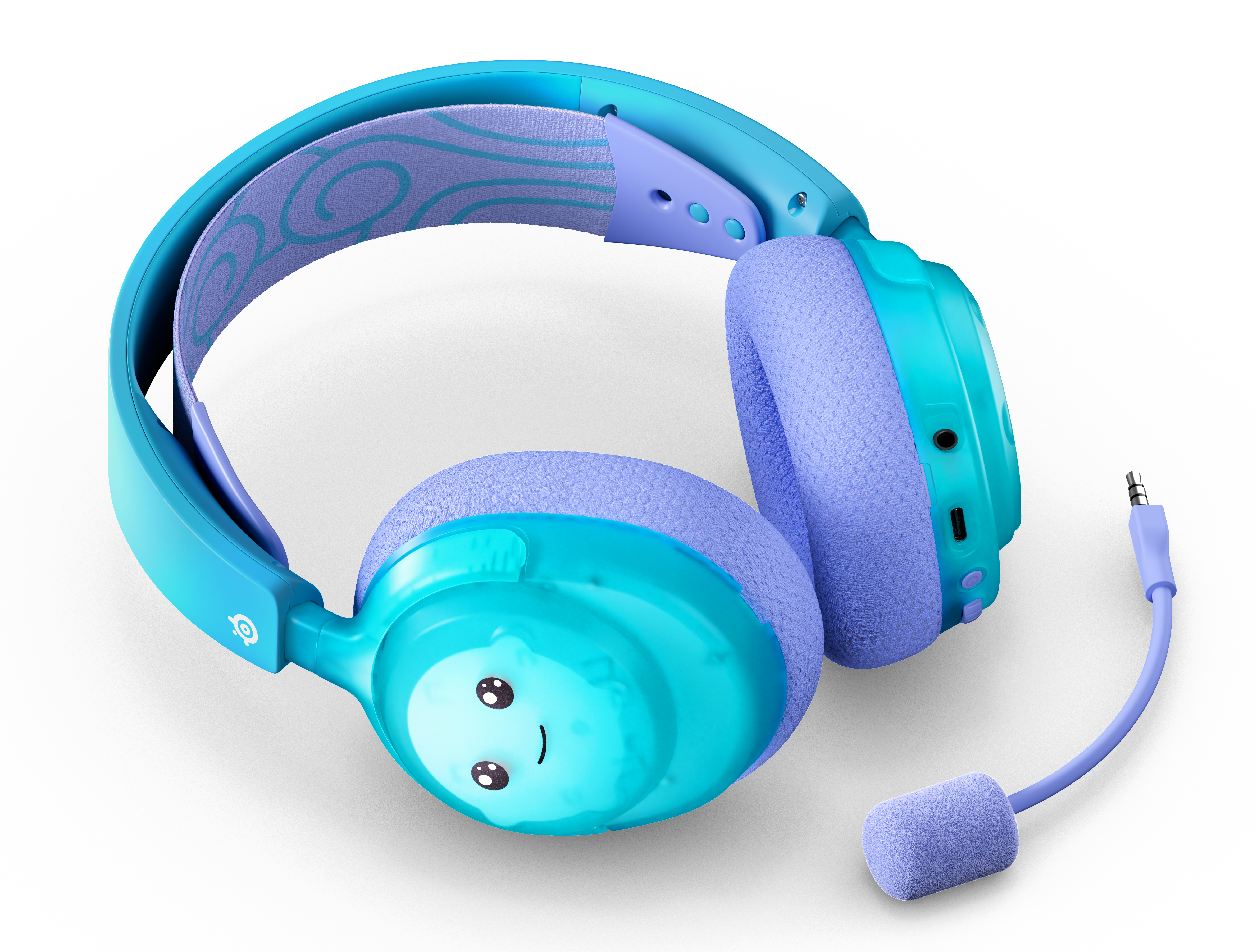 Słuchawki bezprzewodowe STEELSERIES Arctis Nova 3X Wireless Fortnite Niebiesko-fioletowy