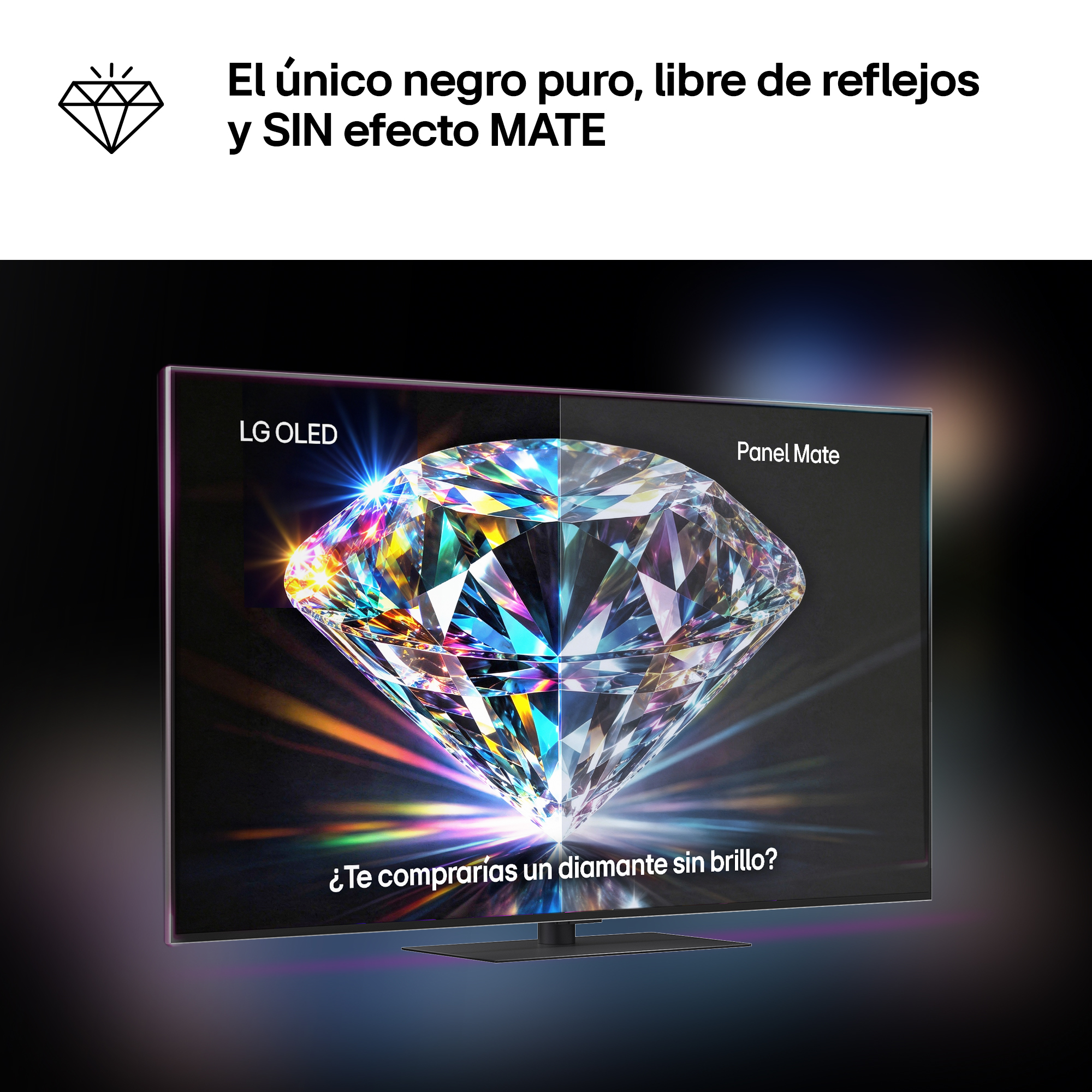 El único negro puro, libre de reflejos al 95.6% y SIN efecto MATE