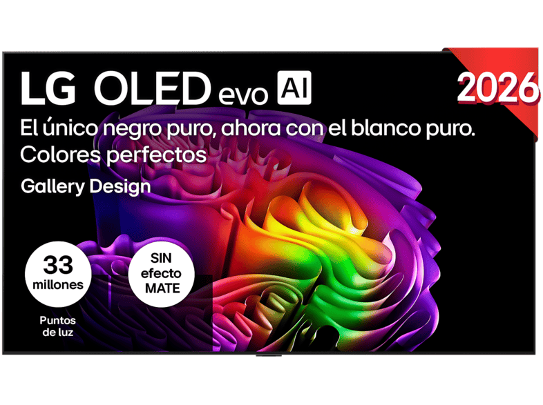TV OLED 77" - LG OLED77G64LW, 4K, Procesador Inteligente α11 AI Processor 4K Gen3, Smart TV, DVB-T2 (H.265), Gallery Design, Negro
