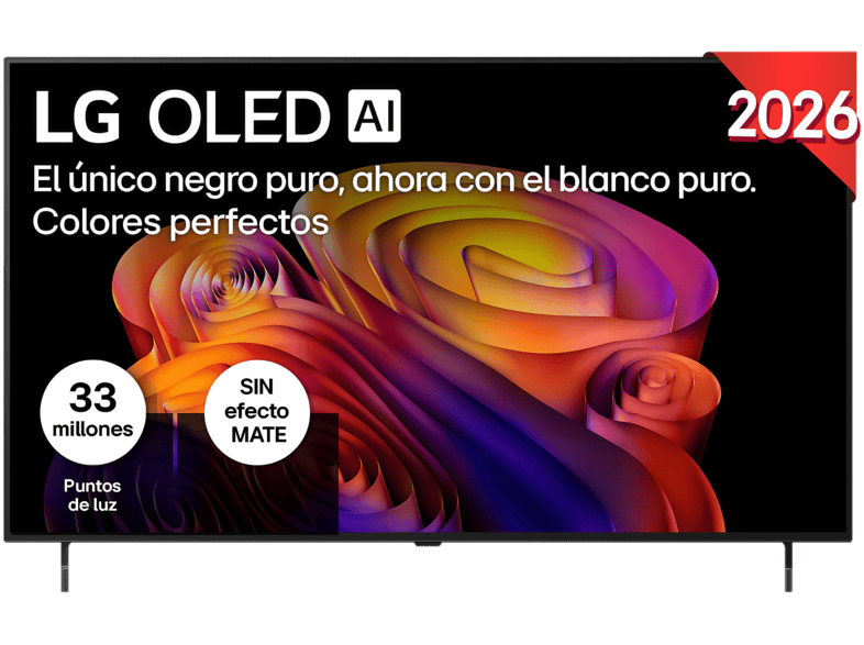 TV OLED 55" - LG OLED55B6ELC, 4K, Procesador Inteligente α8 AI Processor 4K Gen3, Smart TV, DVB-T2 (H.265), Negro