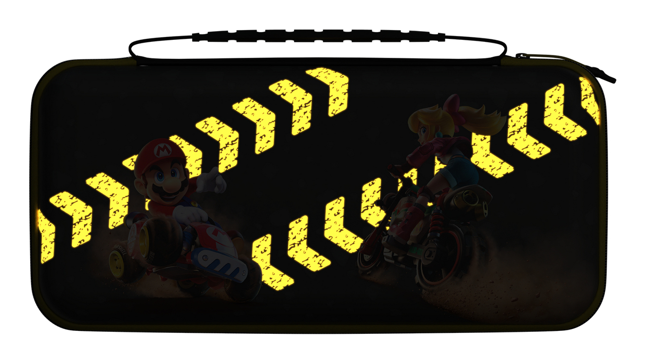 Funda Nintendo Switch 2 - Turtle Beach Mario Kart World, Compatible con Nintendo Switch 2 y Nintendo Switch 1, Brilla en la oscuridad, Multicolor
