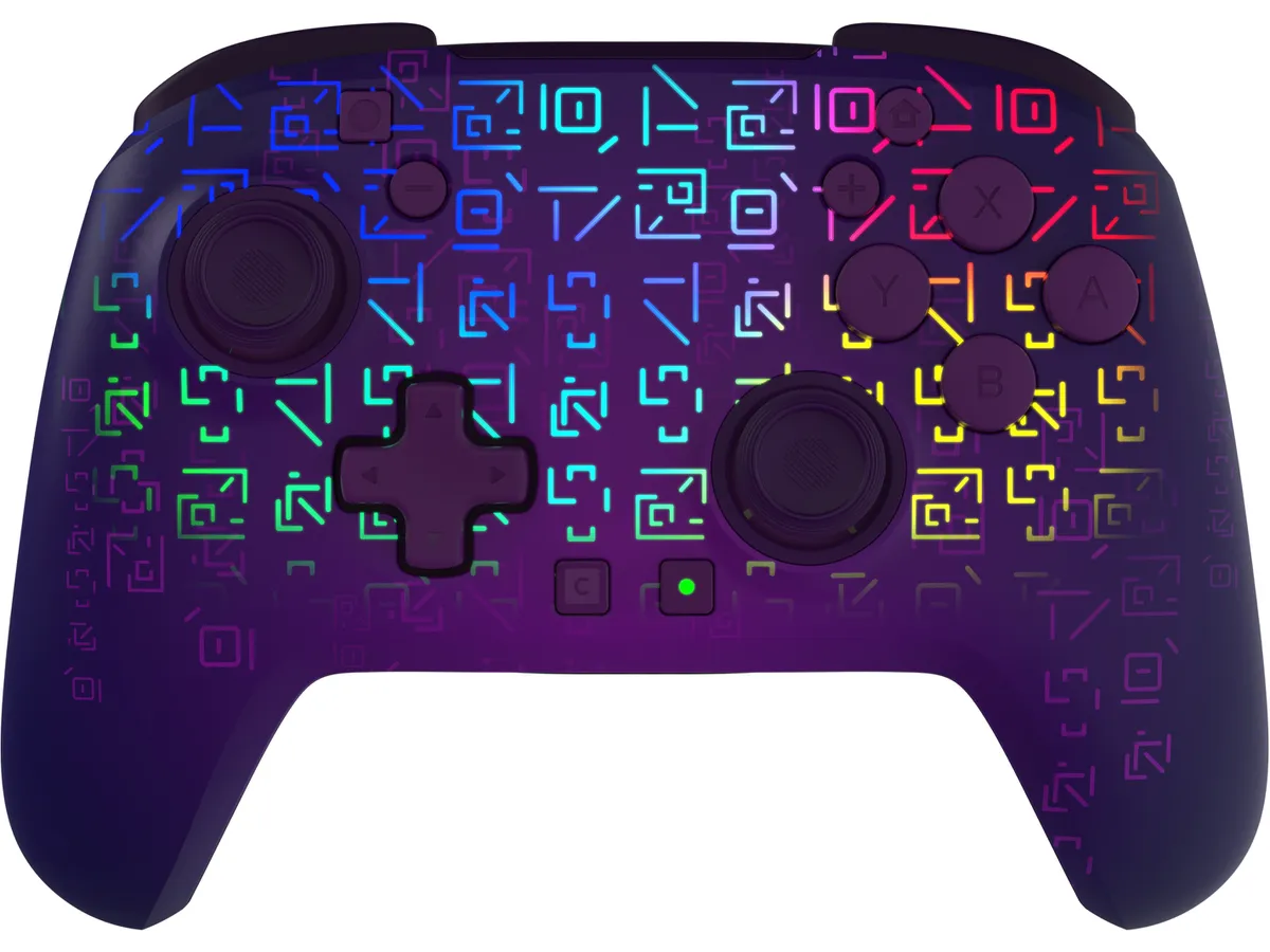 Mando Nintendo Switch 2 - Turtle Beach Fortnite, Compatible con Nintendo Switch, Switch Lite, OLED, Switch 2, Inalámbrico, Iluminación RGB, Morado