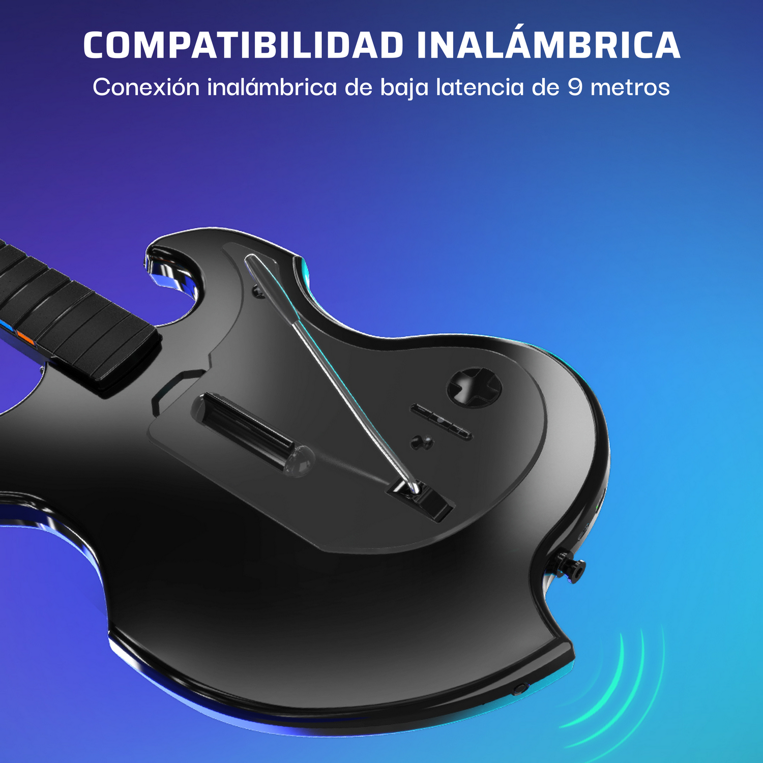 Guitarra inalámbrica - Turtle Beach RiffMasterWireles, Nintendo Switch 1&2, Hasta 36h de Autonomía, Plegable Negro