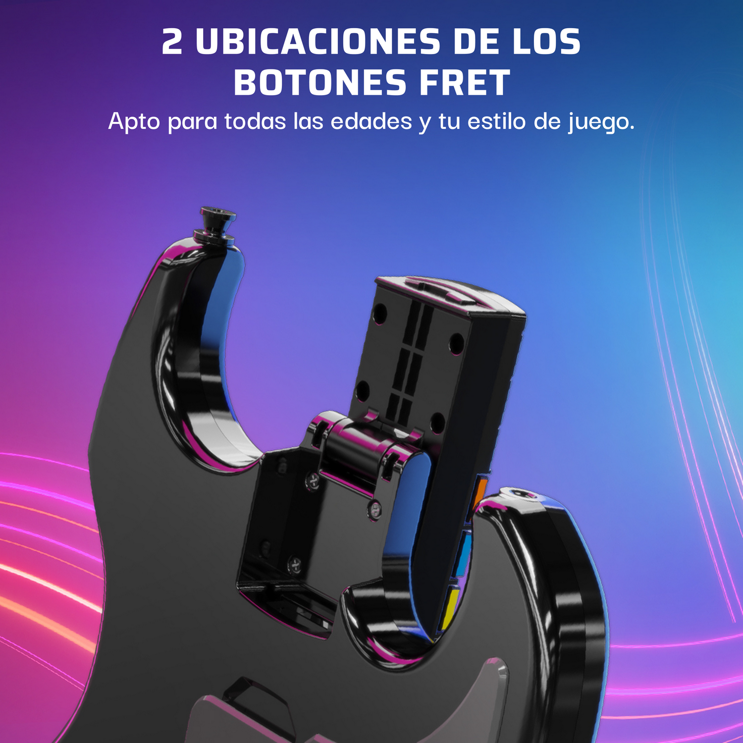 Guitarra inalámbrica - Turtle Beach RiffMasterWireles, Nintendo Switch 1&2, Hasta 36h de Autonomía, Plegable Negro