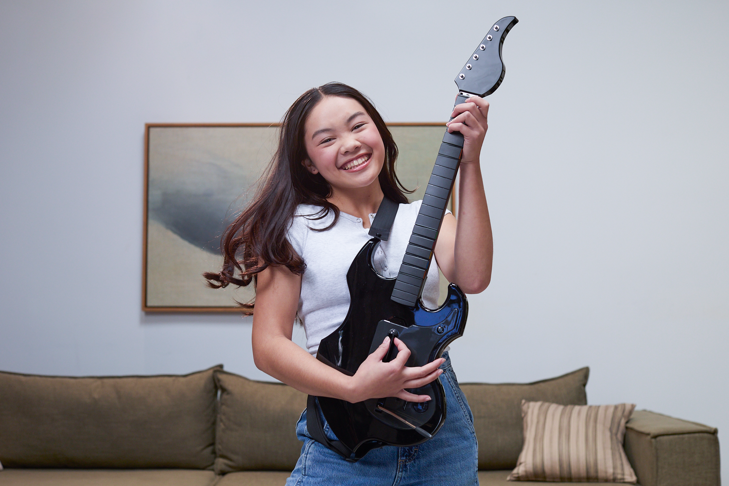 Guitarra inalámbrica - Turtle Beach RiffMasterWireles, Nintendo Switch 1&2, Hasta 36h de Autonomía, Plegable Negro