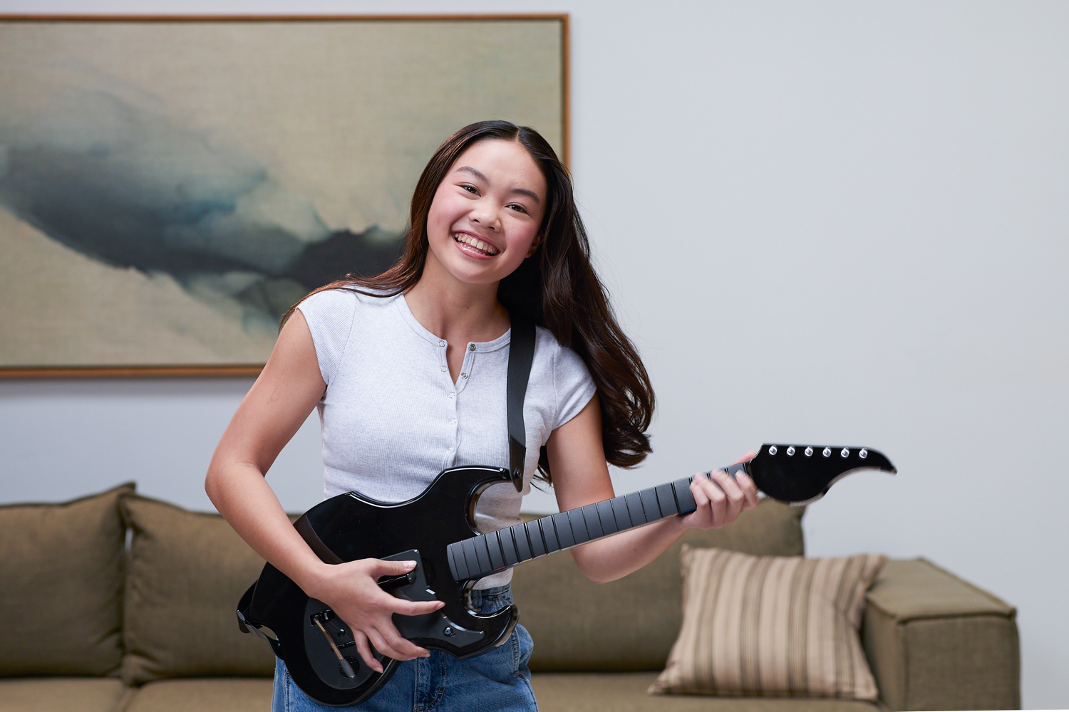 Guitarra inalámbrica - Turtle Beach RiffMasterWireles, Nintendo Switch 1&2, Hasta 36h de Autonomía, Plegable Negro