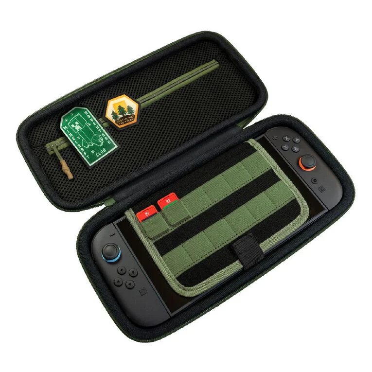 Funda Nintendo Switch 2 - Turtle Beach Playtrek Minecraft Great Outdoors, Compatible con Nintendo Switch 2 y Nintendo Switch 1, Verde/Marrón
