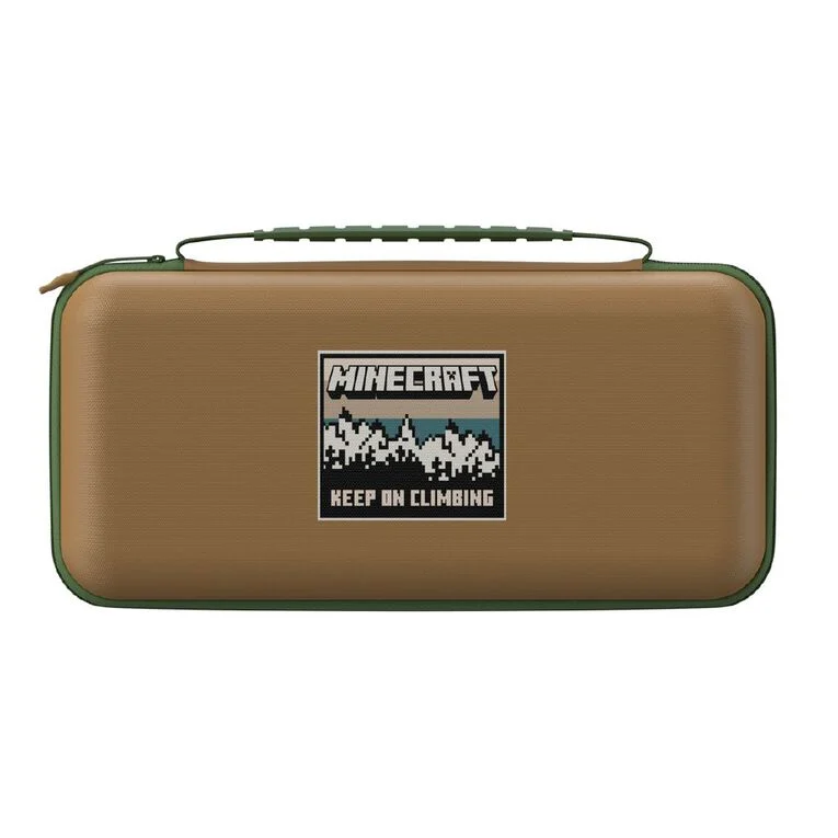 Funda Nintendo Switch 2 - Turtle Beach Playtrek Minecraft Great Outdoors, Compatible con Nintendo Switch 2 y Nintendo Switch 1, Verde/Marrón