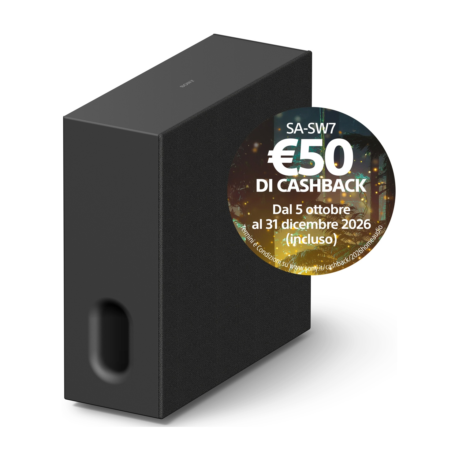 SUBWOOFER Subwoofer SONY BRAVIA Theatre Sub 7, Potenza totale 100, Numero di casse 1, Nero