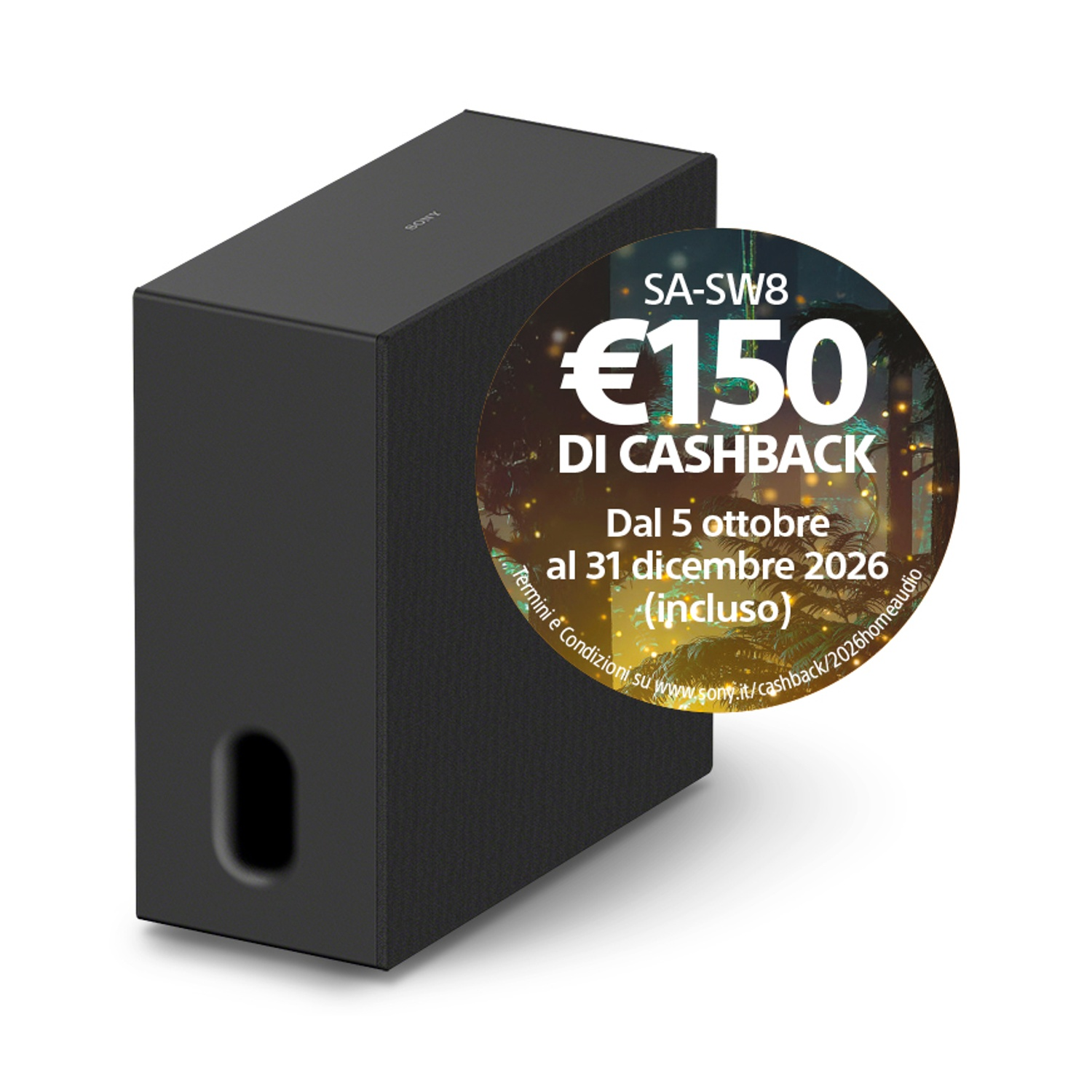 SUBWOOFER Subwoofer SONY BRAVIA Theatre Sub 8 SASW8, Potenza totale 300, Numero di casse 1, Nero