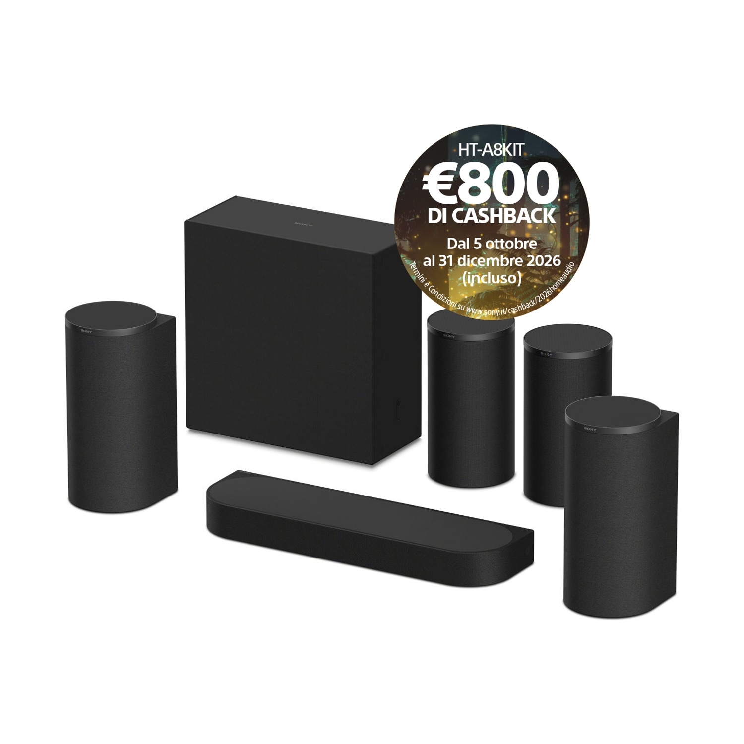 SONY BRAVIA Theatre Trio 5.1.4 canali, Potenza Max 885 W, Cassa wireless