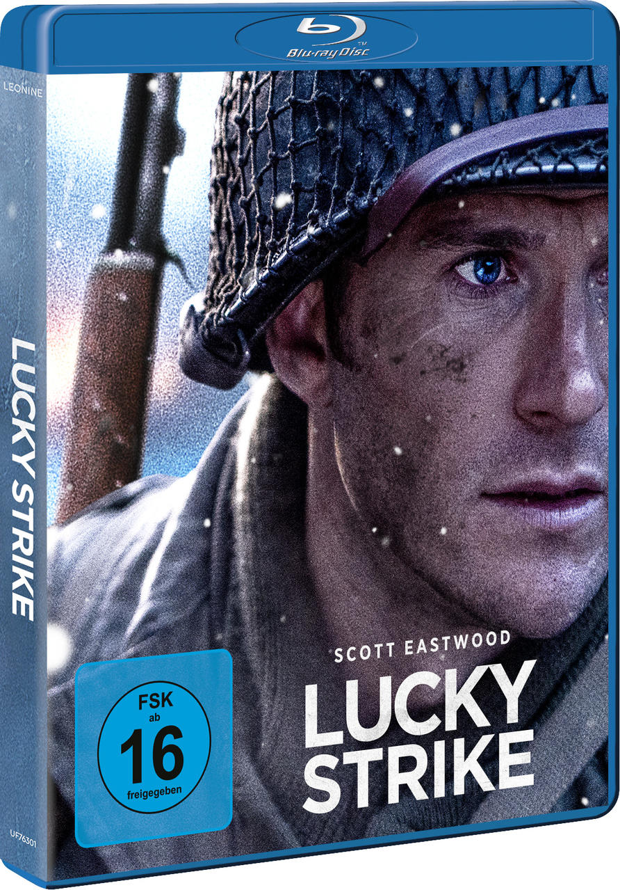 Blu-ray-Cover von Lucky Strike mit Scott Eastwood in einer verschneiten Kriegsszene.