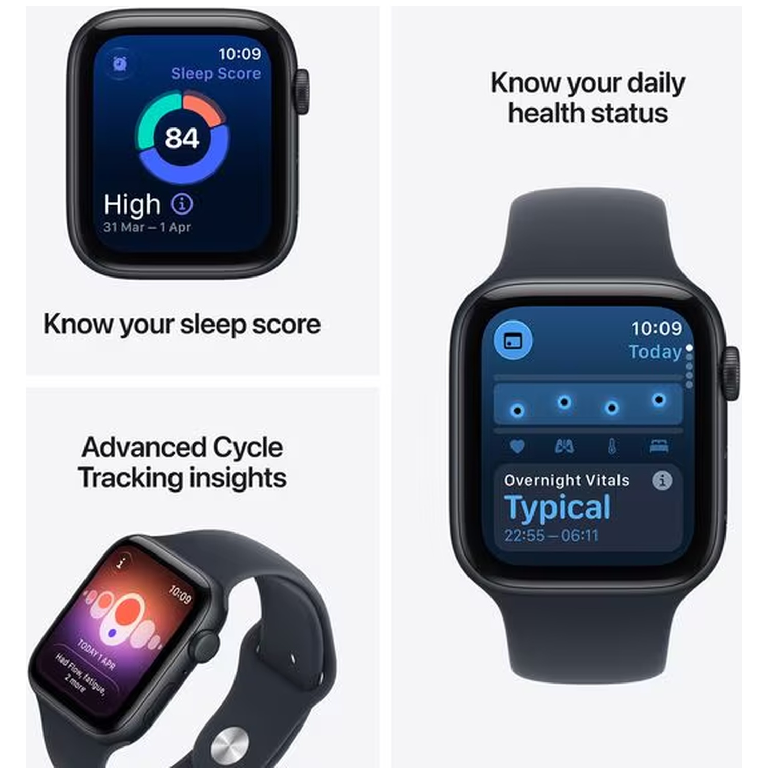 APPLE Watch SE 3 44 mm GPS + Cellular Midnight Aluminium M/L Sportband