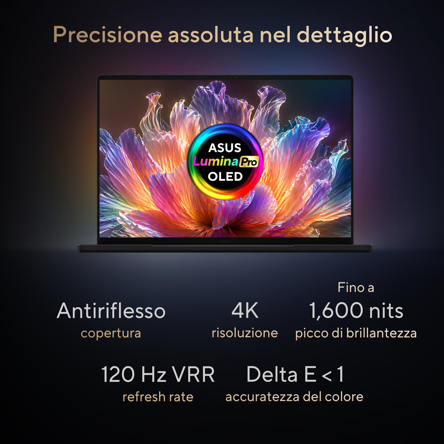ASUS ProArt P16 H7607 Notebook, 16 ", processore NVIDIA RTX Spark N1X con 6144-core GPU e 20-core CPU, RAM 64 GB, 1000 GB SSD, Black, Windows 11 Home
