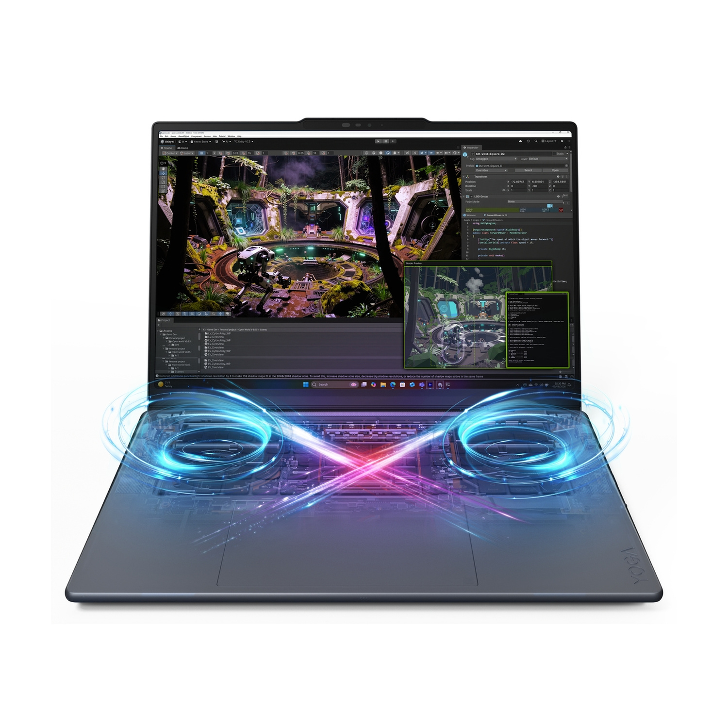 LENOVO Yoga Pro 9n Notebook, 15,3 ", processore NVIDIA RTX Spark N1X con 6144-core GPU e 20-core CPU, RAM 64 GB, 1000 GB SSD, Grey, Windows 11 Home