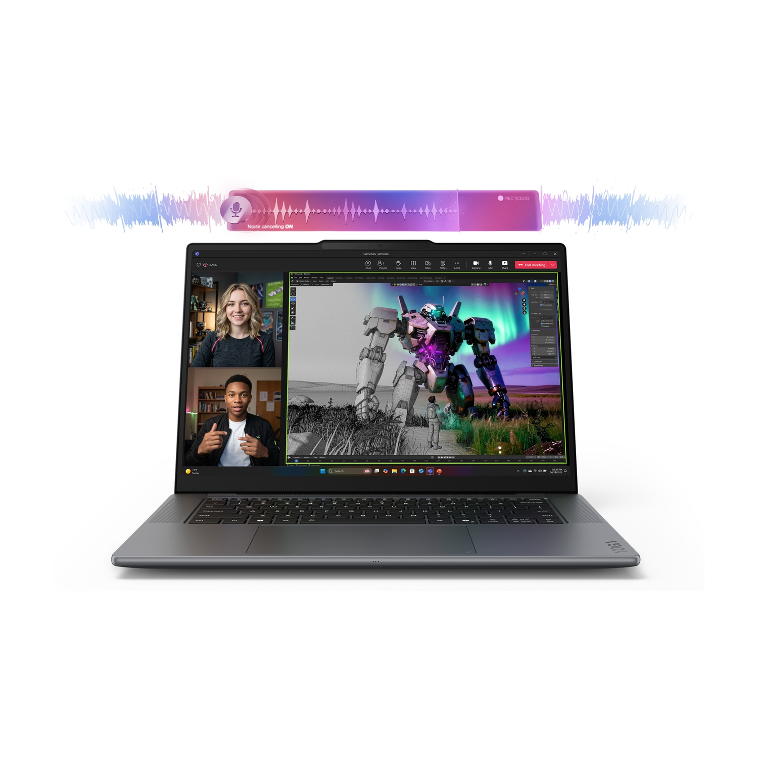 LENOVO Yoga Pro 9n Notebook, 15,3 ", processore NVIDIA RTX Spark N1X con 6144-core GPU e 20-core CPU, RAM 64 GB, 1000 GB SSD, Grey, Windows 11 Home