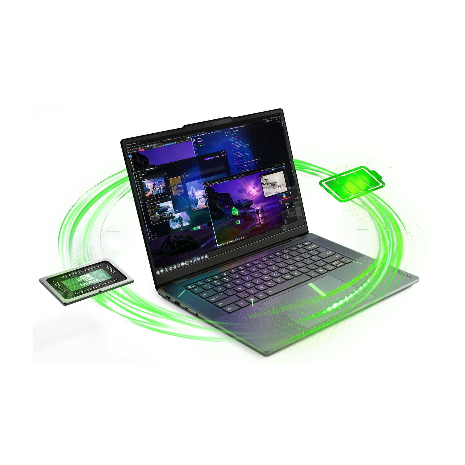 LENOVO Yoga Pro 9n Notebook, 15,3 ", processore NVIDIA RTX Spark N1X con 6144-core GPU e 20-core CPU, RAM 64 GB, 1000 GB SSD, Grey, Windows 11 Home