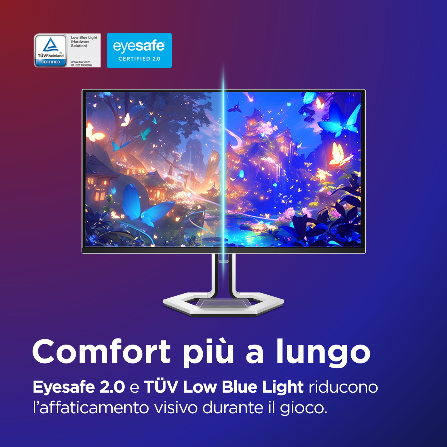 LENOVO Legion Pro 27Q-10 Monitor Gaming, 26,5 ", 2K UltraWide QHD, 2560 x 1440 Pixel, tempo di risposta 0,03 ms, refresh rate 280 Hz