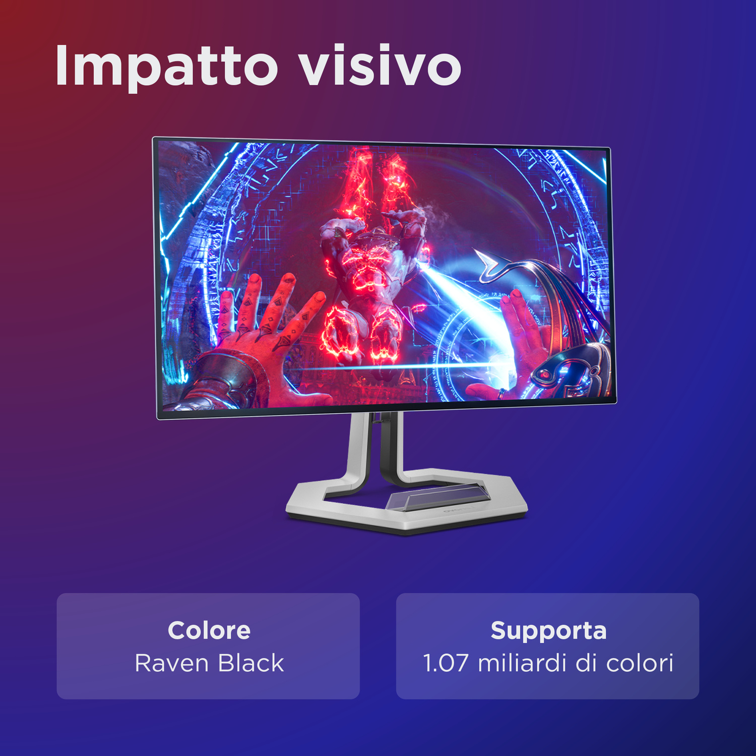 LENOVO Legion Pro 27Q-10 Monitor Gaming, 26,5 ", 2K UltraWide QHD, 2560 x 1440 Pixel, tempo di risposta 0,03 ms, refresh rate 280 Hz
