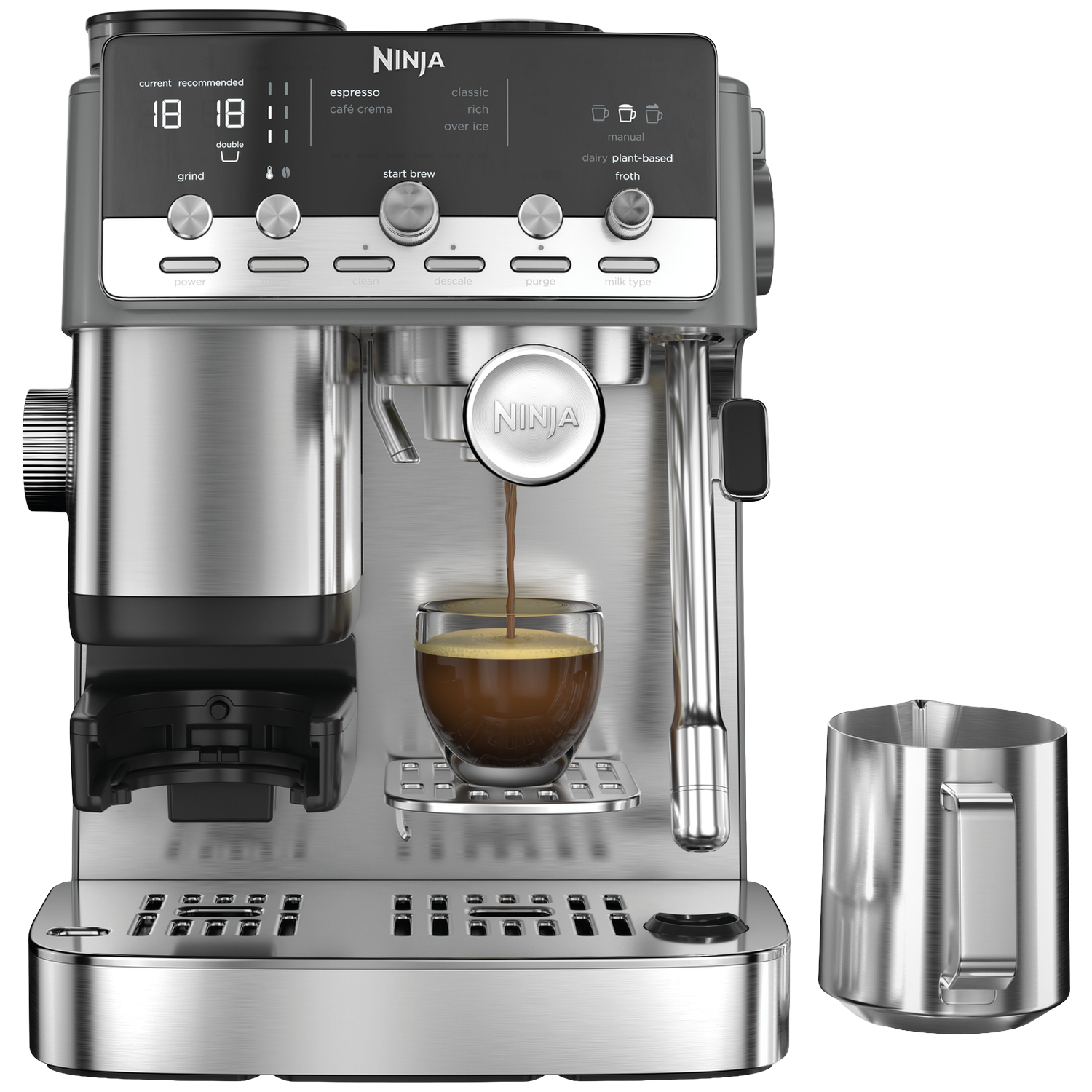 Ninja Luxe Café Mini Plus - Semi-automatische Espressomachine Zilver