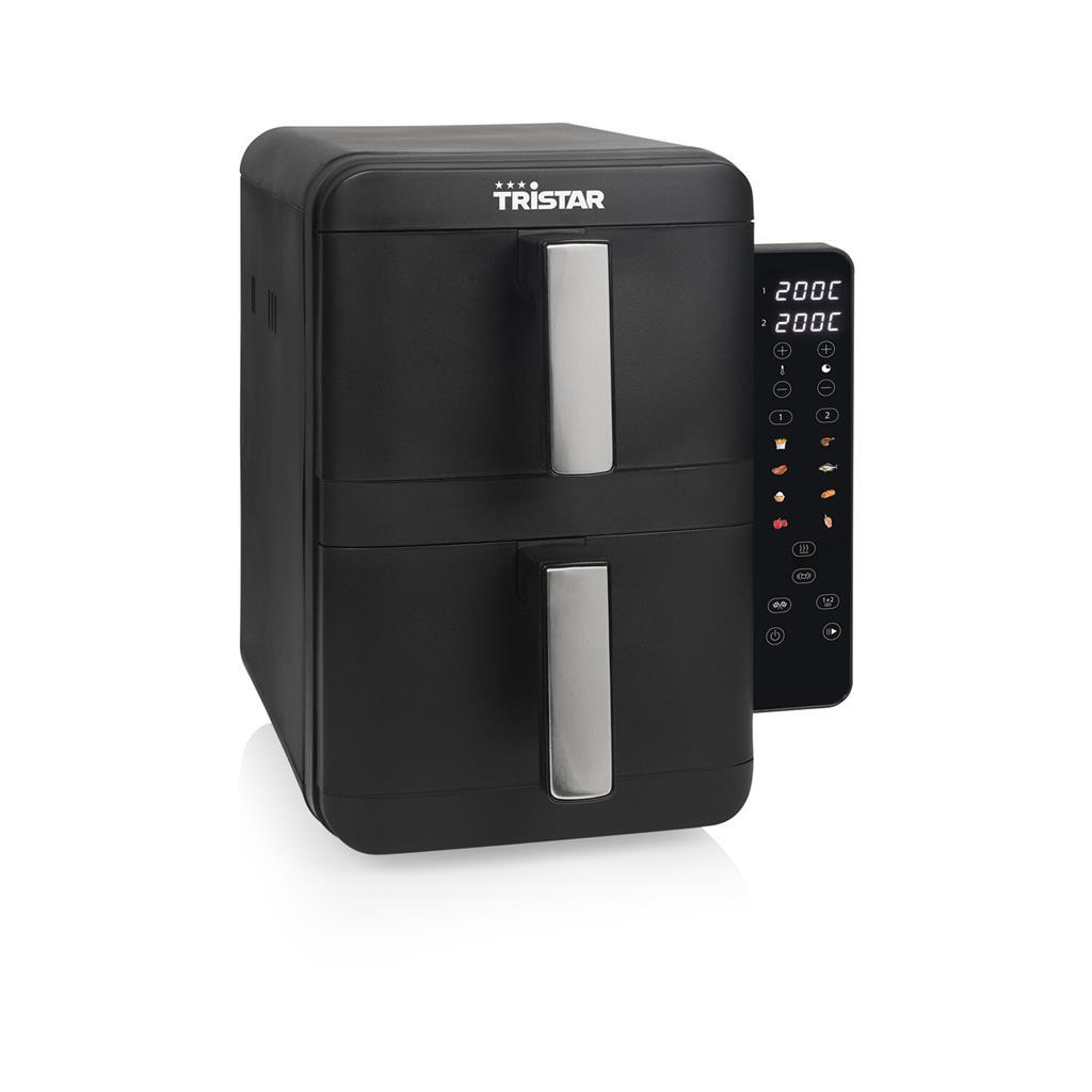 TRISTAR FR-9074 Stack Doppel-Heißluftfritteuse 9 l, 2400 Watt, Schwarz