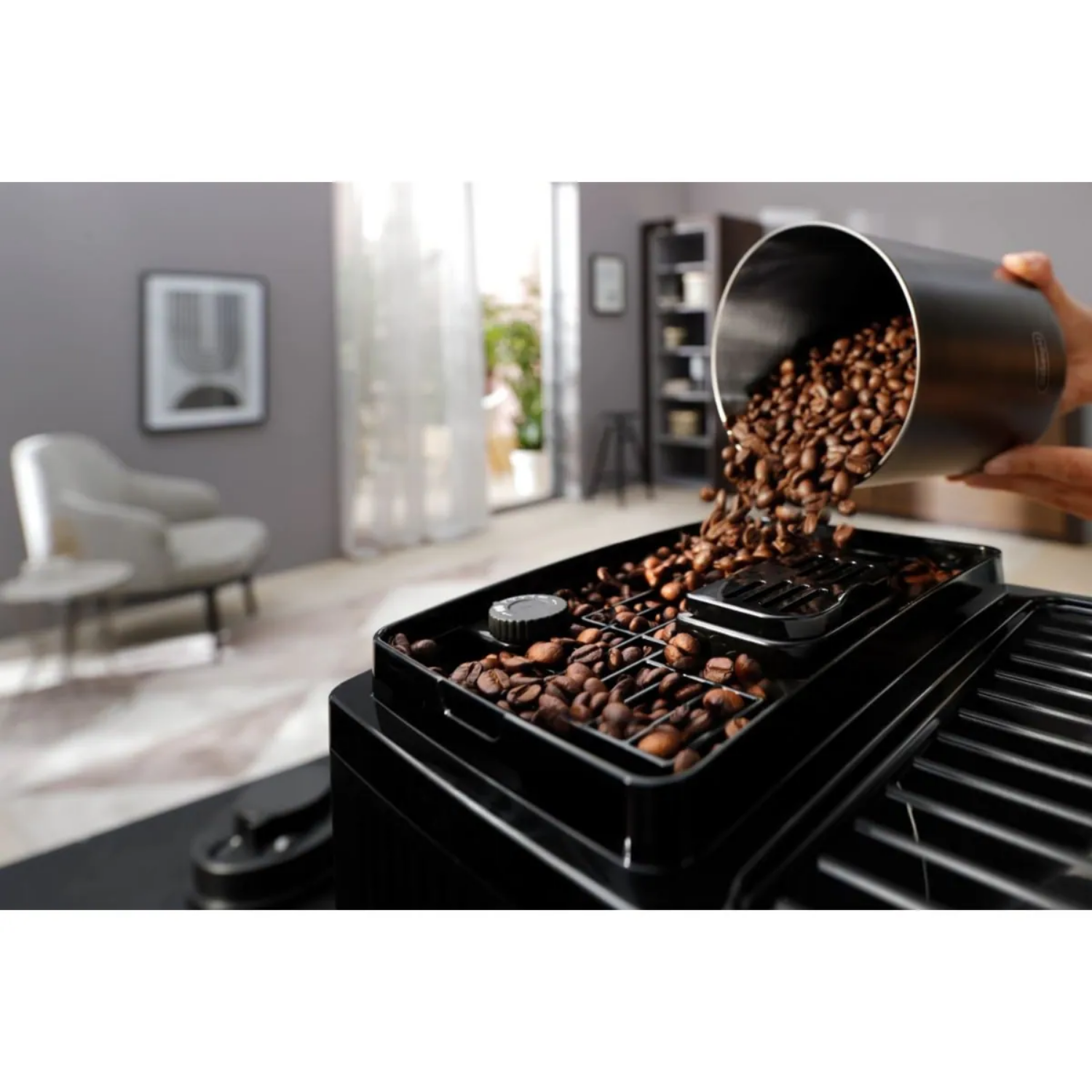 Cafetera superautomática - De’Longhi Magnifica Start ECAM220.91.TB, 15 bar, 1450 W, Molinillo integrado, Depósito de leche, Táctil, Negro Titanio