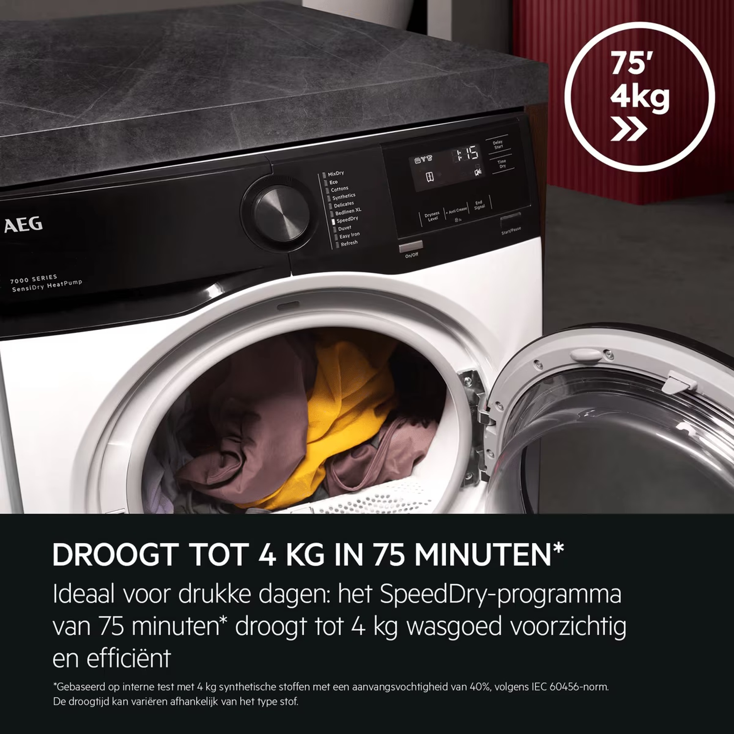 AEG TR79CE34B - Warmtepompdroger - 9 kg - 64 dB - Energielabel C