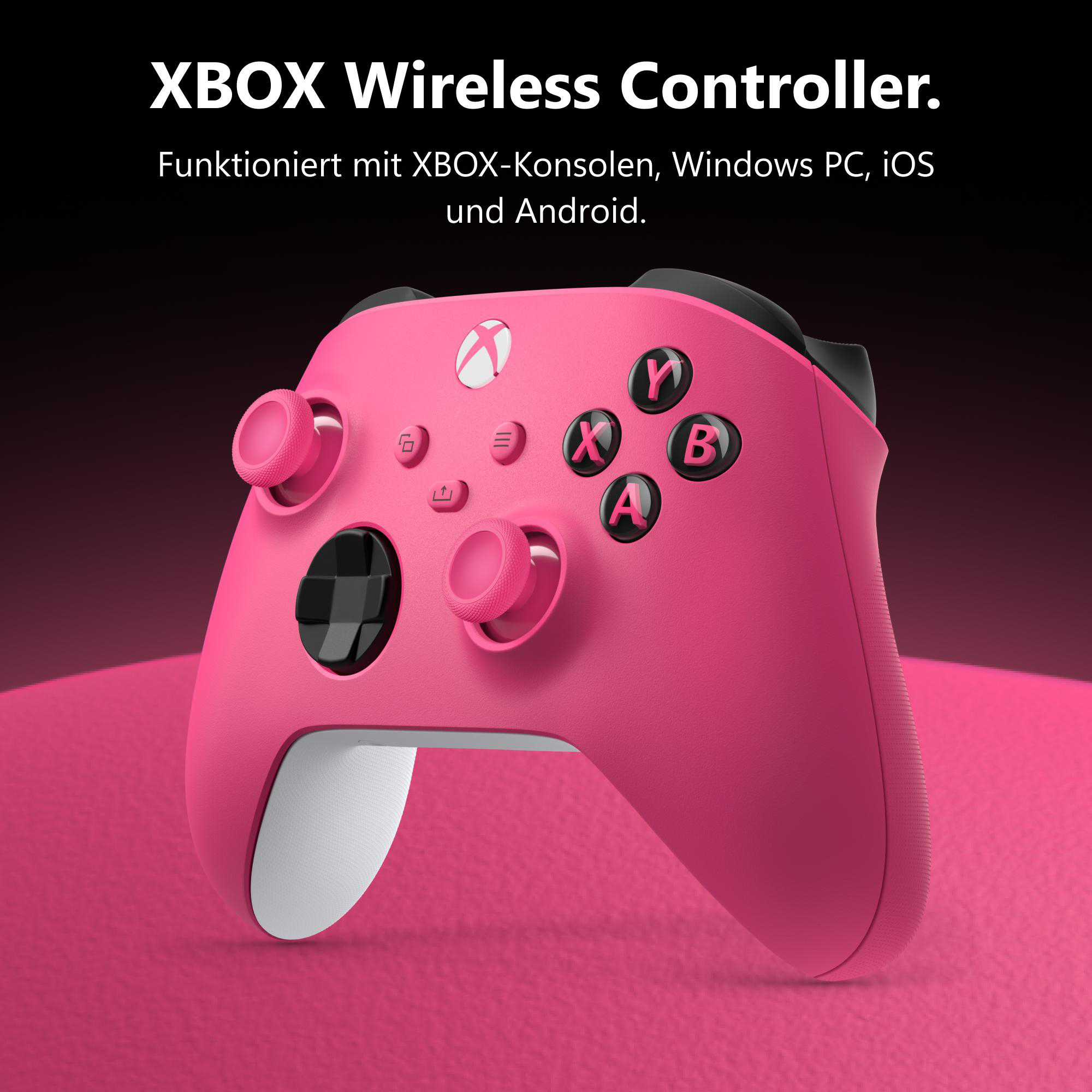 XBOX Wireless Controller Deep Pink für XBOX Series S, XBOX Series X, XBOX One, PC, Android, iOS, XBOX Cloud Gaming-fähige Geräte