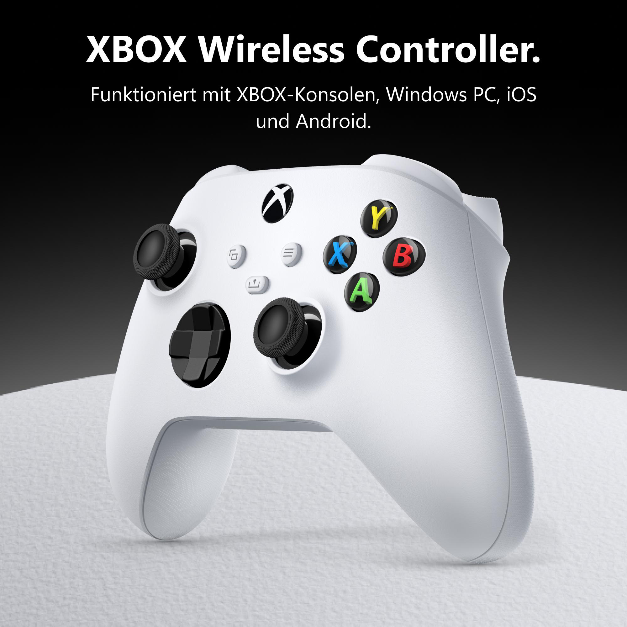 XBOX Wireless Controller Robot White für XBOX Series S, XBOX Series X, XBOX One, PC, Android, iOS, XBOX Cloud Gaming-fähige Geräte