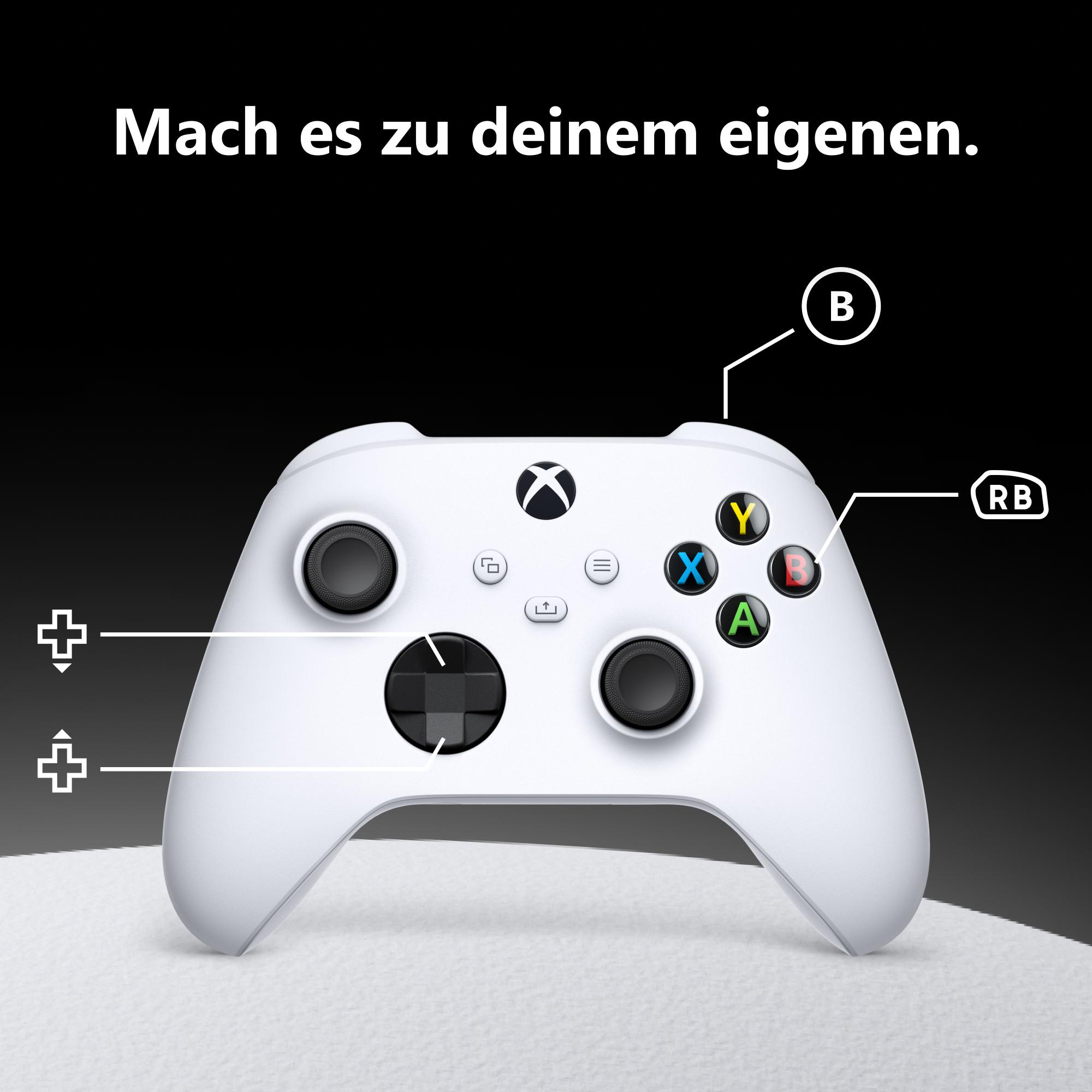 XBOX Wireless Controller Robot White für XBOX Series S, XBOX Series X, XBOX One, PC, Android, iOS, XBOX Cloud Gaming-fähige Geräte