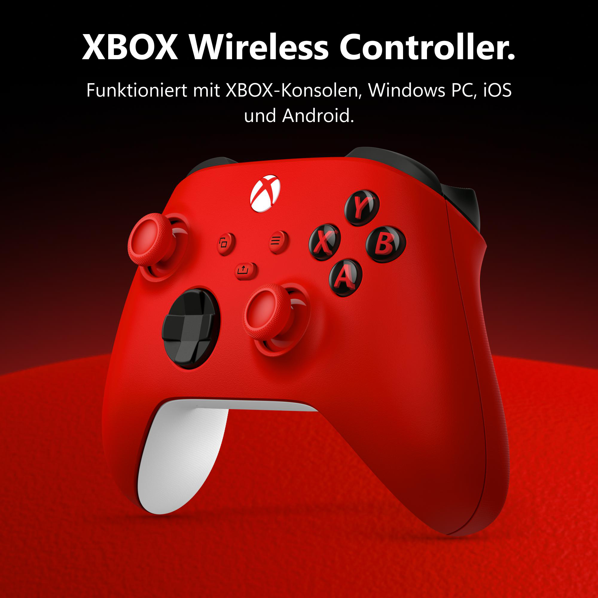 XBOX Wireless Controller Pulse Red für XBOX Series S, XBOX Series X, XBOX One, PC, Android, iOS, XBOX Cloud Gaming-fähige Geräte
