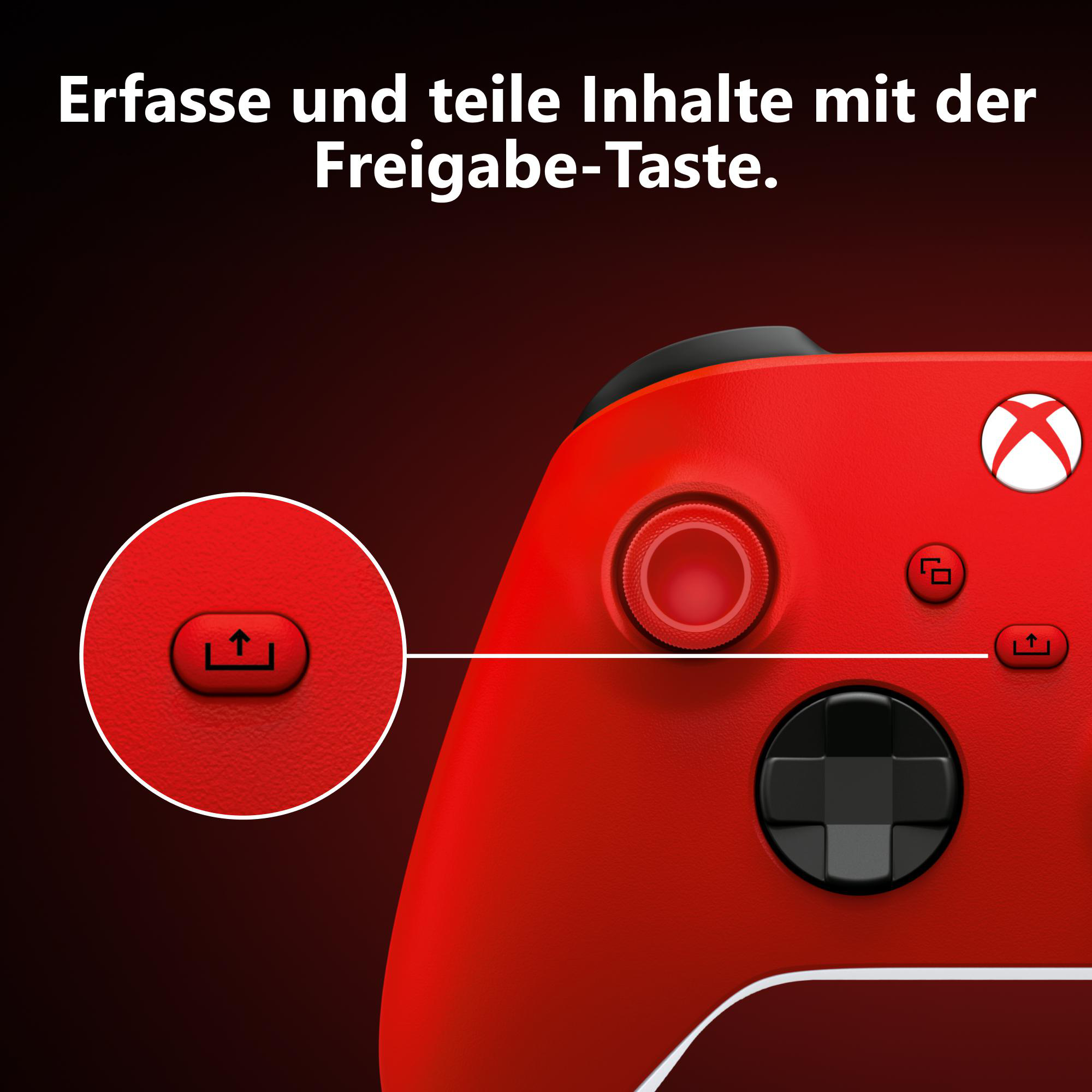 XBOX Wireless Controller Pulse Red für XBOX Series S, XBOX Series X, XBOX One, PC, Android, iOS, XBOX Cloud Gaming-fähige Geräte