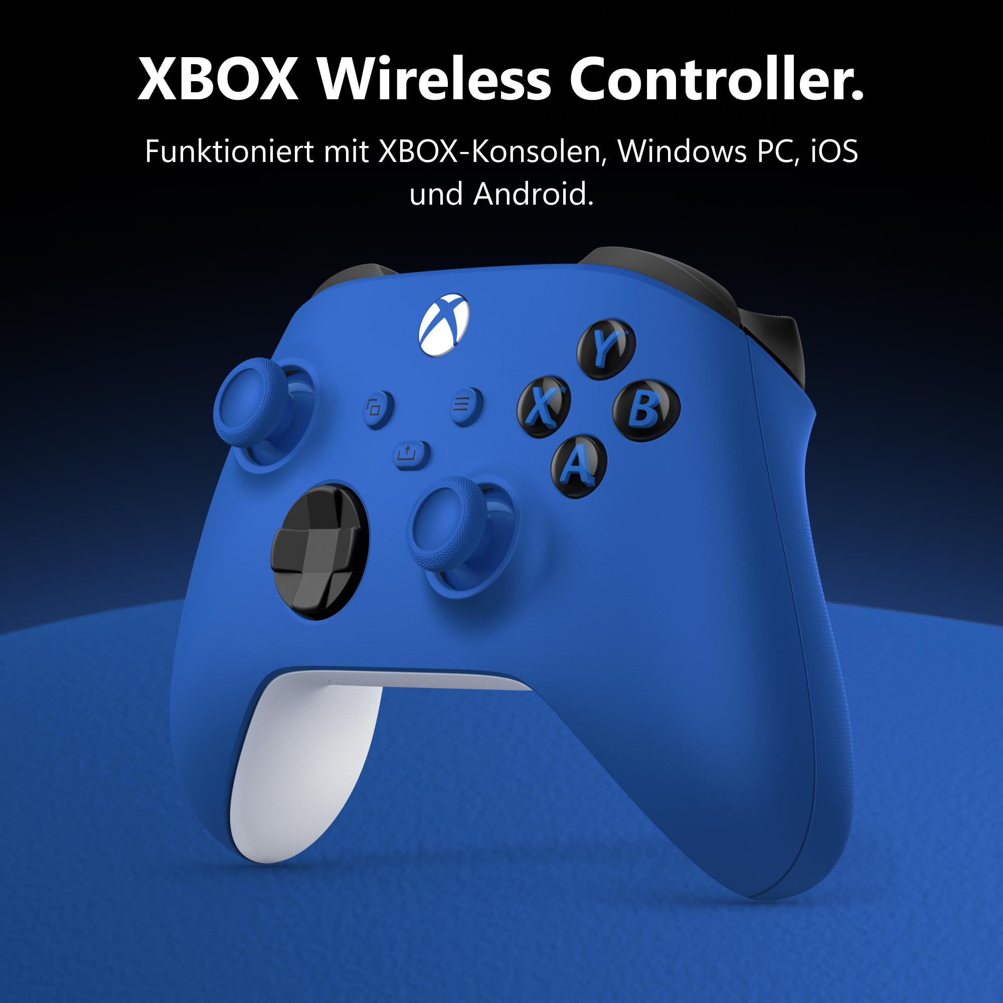 XBOX Wireless Controller Shock Blue für XBOX Series S, XBOX Series X, XBOX One, PC, Android, iOS, XBOX Cloud Gaming-fähige Geräte