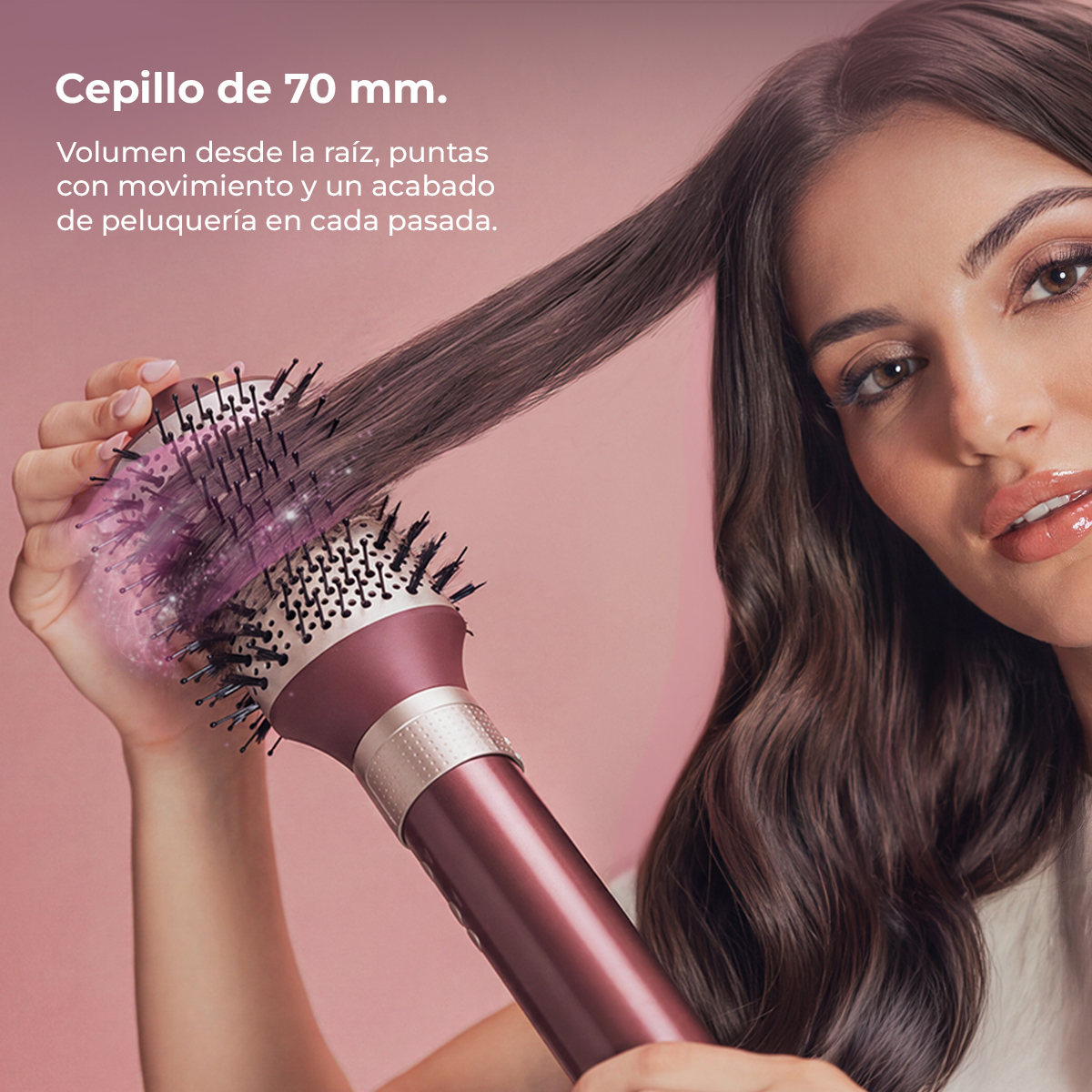 Moldeador - Cecotec AirGlisse 10in1 Champagne Ice, 10 cabezales, Hasta 1400 W, Motor Brushless de 110.000 rpm y tecnología Coanda, Champagne